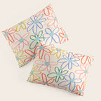 Joyful Flower Lines - rainbow Pillow Sham Gallery Image 3