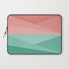 Geometric Triangles VII Pink and Green Laptop Sleeve Gallery Image 1