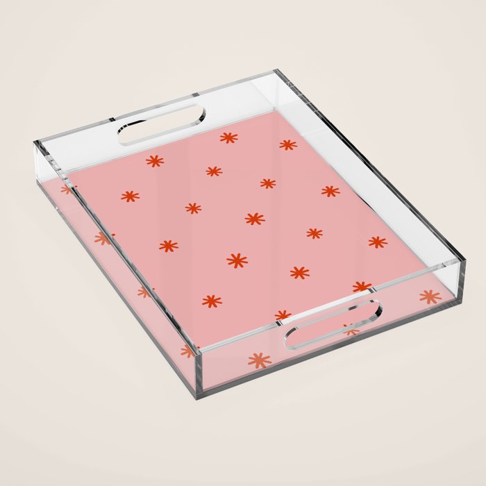 Sparkles Pink & Red Acrylic Tray Gallery Image 1
