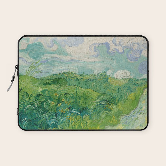 Green Wheat Fields, Auvers, 1890, Vincent van Gogh Laptop Sleeve Gallery Image 1