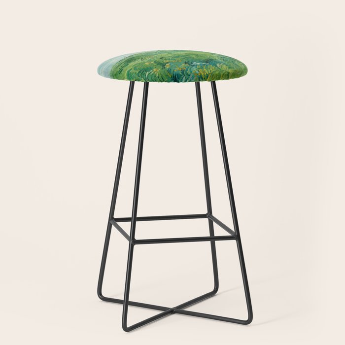 Green Wheat Fields, Auvers, 1890, Vincent van Gogh Stool Gallery Image 1