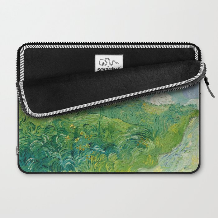 Green Wheat Fields, Auvers, 1890, Vincent van Gogh Laptop Sleeve Gallery Image 2