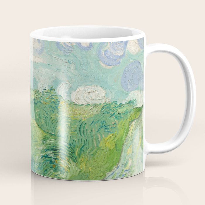 Green Wheat Fields, Auvers, 1890, Vincent van Gogh Coffee Mug Gallery Image 1