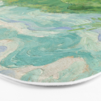 Green Wheat Fields, Auvers, 1890, Vincent van Gogh Bath Mat Gallery Image 3