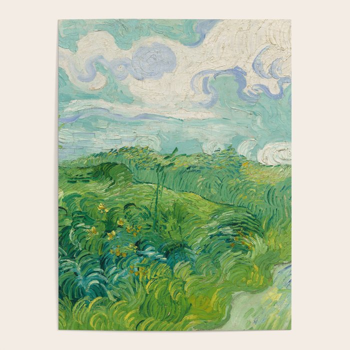 Green Wheat Fields, Auvers, 1890, Vincent van Gogh Poster Gallery Image 4