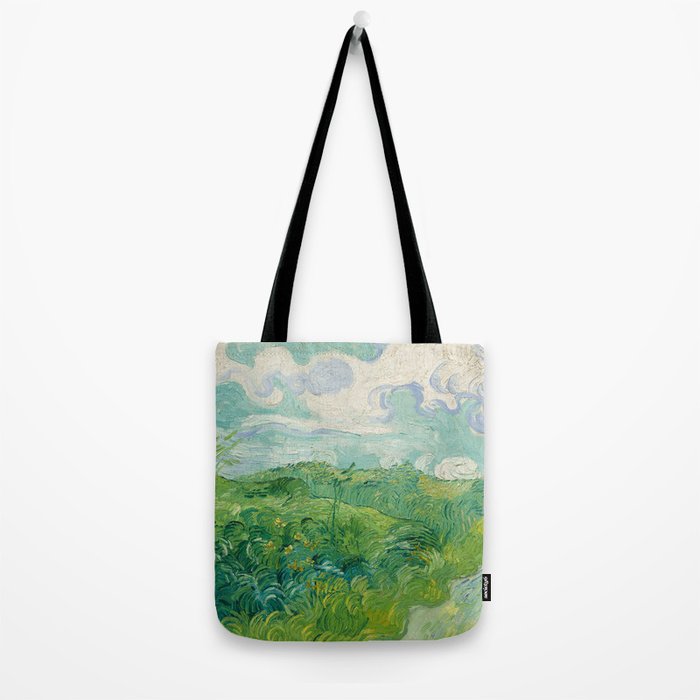 Green Wheat Fields, Auvers, 1890, Vincent van Gogh Tote Bag Gallery Image 2