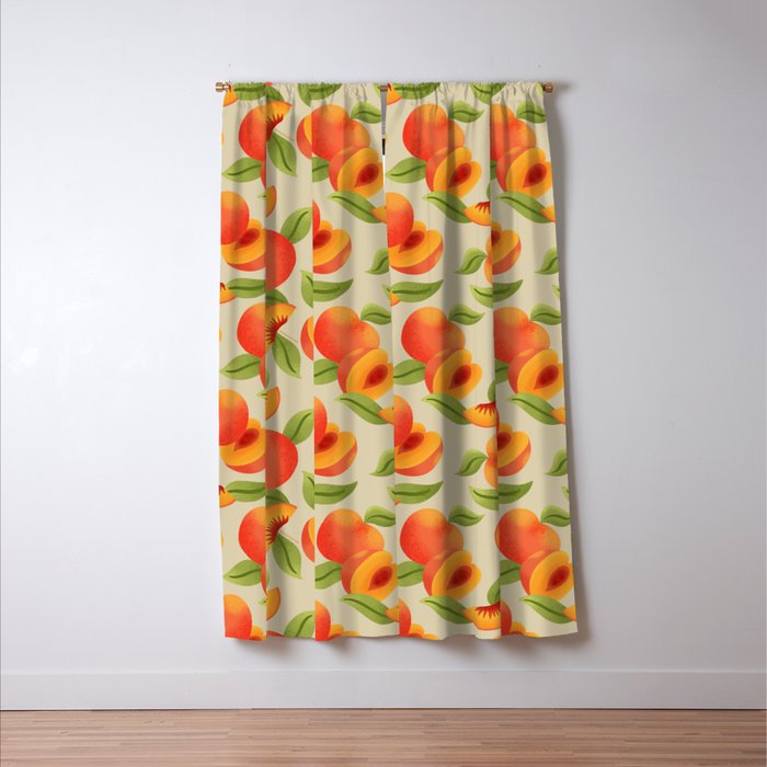 Peach Pattern - Amalfi Coast Cocktails Window Curtain Gallery Image 3