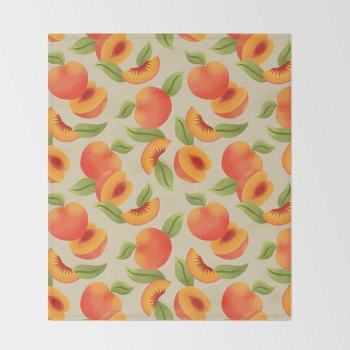 Peach Pattern - Amalfi Coast Cocktails Throw Blanket Gallery Image 2