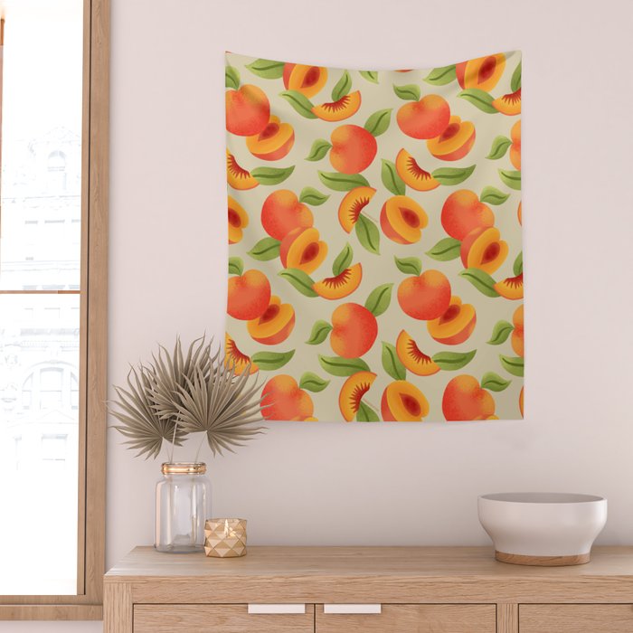 Peach Pattern - Amalfi Coast Cocktails Wall Tapestry Gallery Image 2