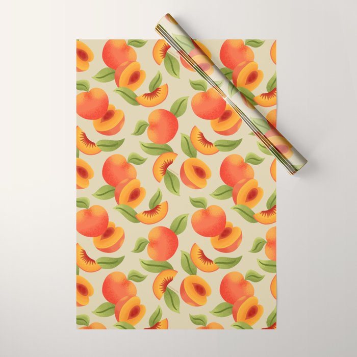 Peach Pattern - Amalfi Coast Cocktails Wrapping Paper Gallery Image 1