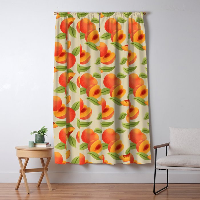 Peach Pattern - Amalfi Coast Cocktails Window Curtain Gallery Image 5