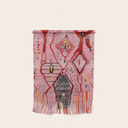 Traditional Pink Moroccan Rug Artwork Wall Hanging Gallery Image 1