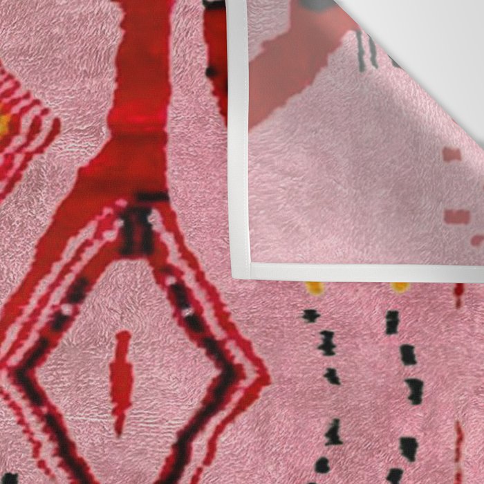 Traditional Pink Moroccan Rug Artwork Wall Tapestry Gallery Image 3