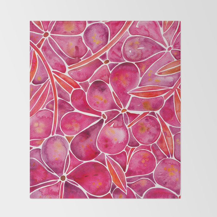 Orchid Wall - Magenta Palette Throw Blanket Gallery Image 2