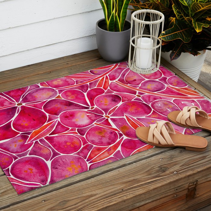 Orchid Wall - Magenta Palette Outdoor Rug Gallery Image 2