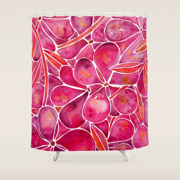 Orchid Wall - Magenta Palette Shower Curtain Gallery Image 1