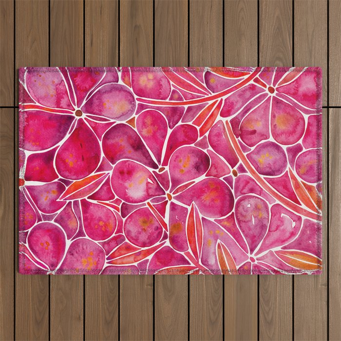 Orchid Wall - Magenta Palette Outdoor Rug Gallery Image 1