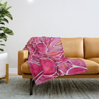 Orchid Wall - Magenta Palette Throw Blanket Gallery Image 1