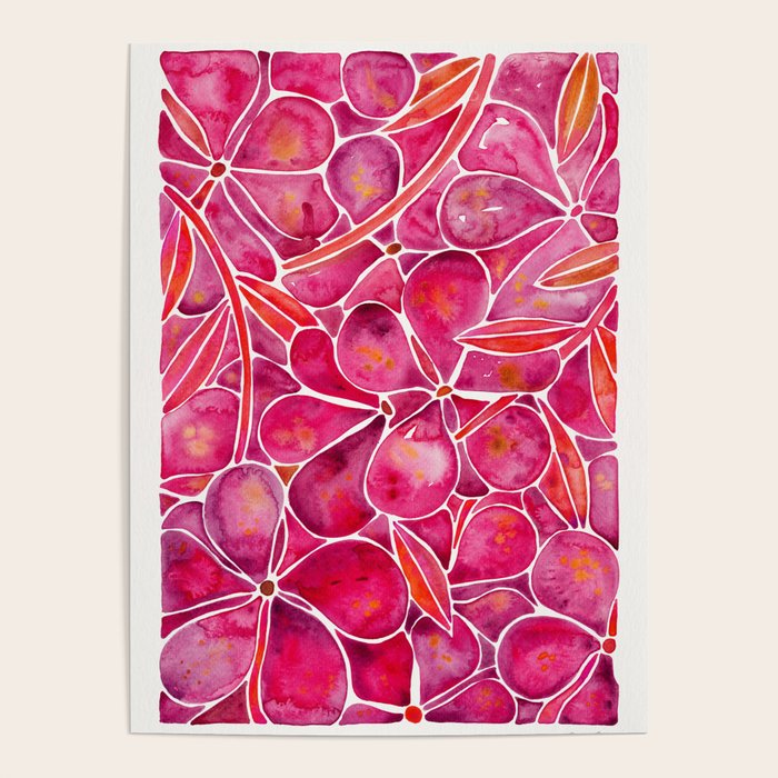 Orchid Wall - Magenta Palette Poster Gallery Image 1