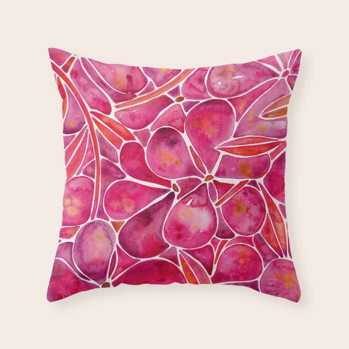 Orchid Wall - Magenta Palette Throw Pillow Gallery Image 6