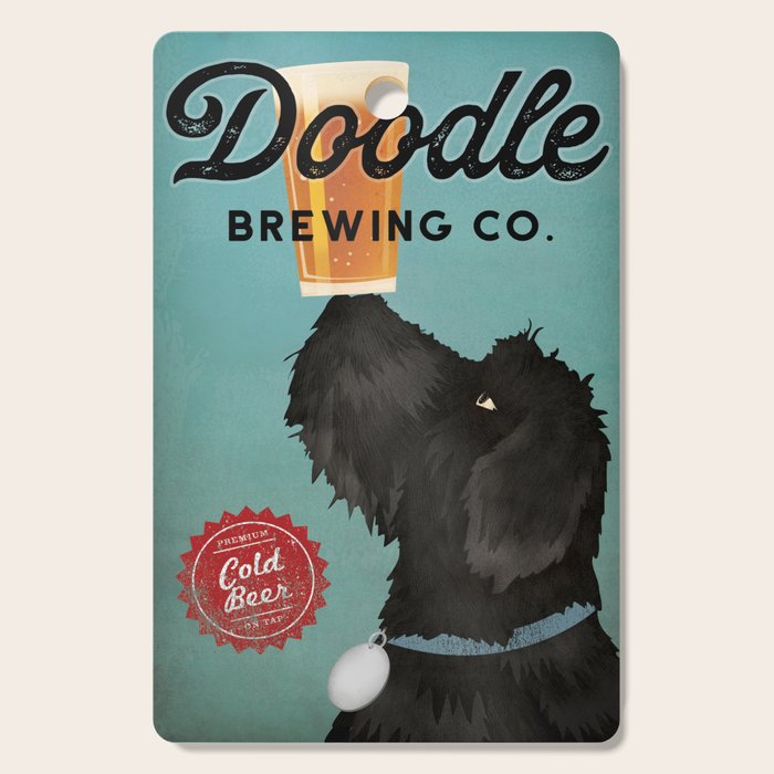 Goldendoodle Labradoodle Beer Cutting Board Gallery Image 1