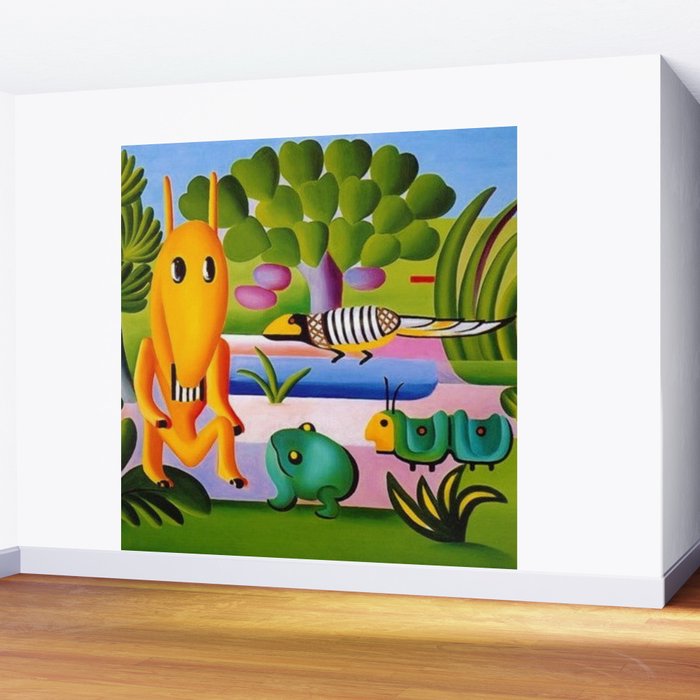 Classical Masterpiece 'A Cuca' by Tarsila do Amaral Wall Mural Gallery Image 2