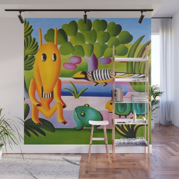 Classical Masterpiece 'A Cuca' by Tarsila do Amaral Wall Mural Gallery Image 1