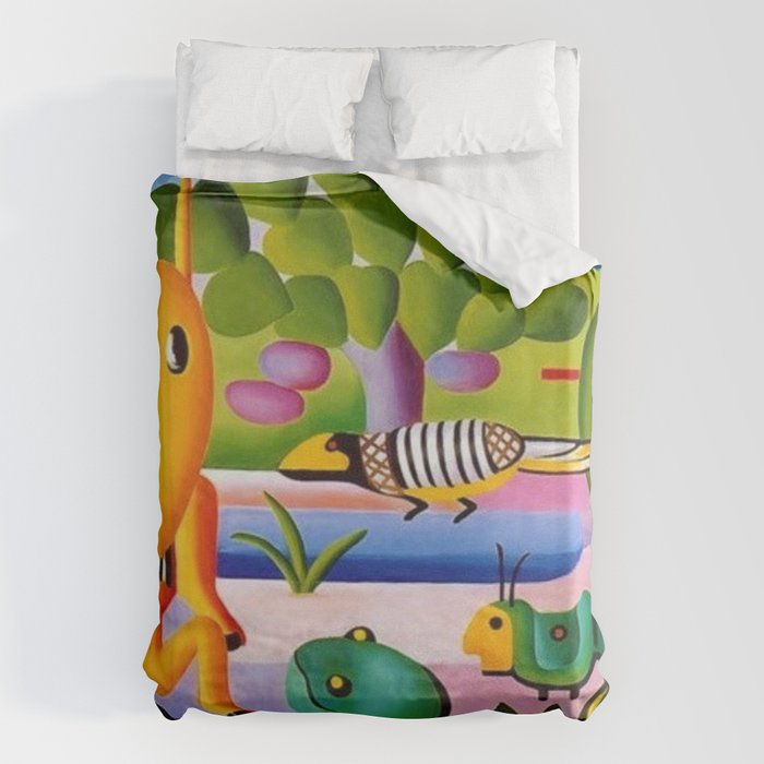 Classical Masterpiece 'A Cuca' by Tarsila do Amaral Duvet Cover Gallery Image 1