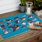 Penguin day Outdoor Rug Gallery Image 2