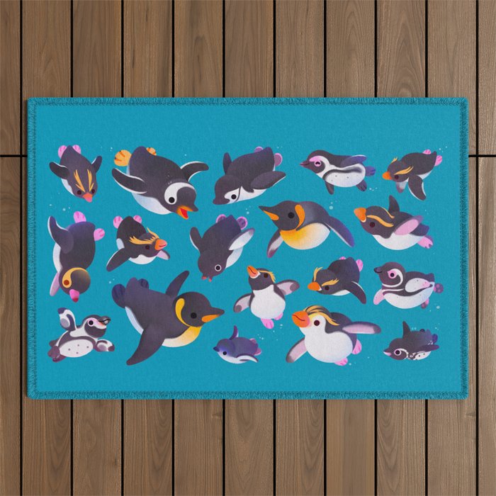 Penguin day Outdoor Rug Gallery Image 1