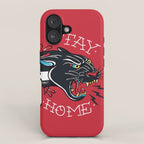 Stay Home Panther Tattoo iPhone Case Gallery Image 1