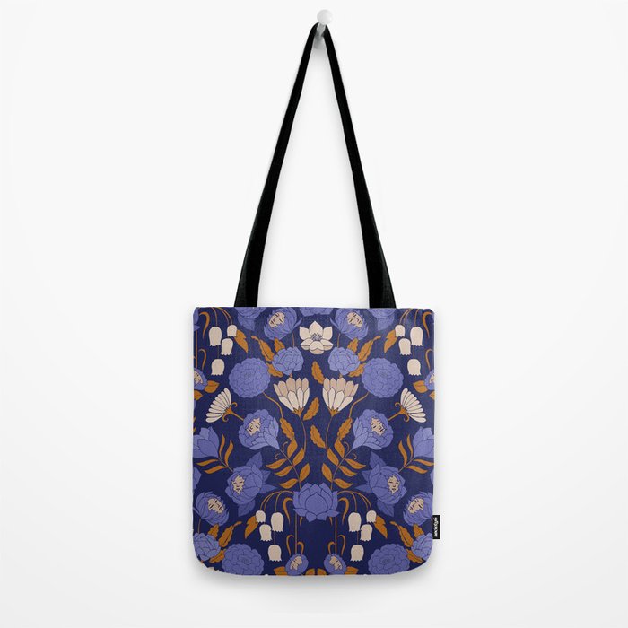 Mystery Blooms {Periwinkle} Tote Bag Gallery Image 2