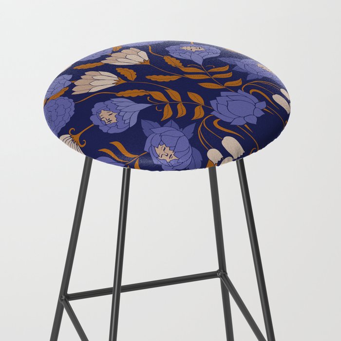 Mystery Blooms {Periwinkle} Stool Gallery Image 2