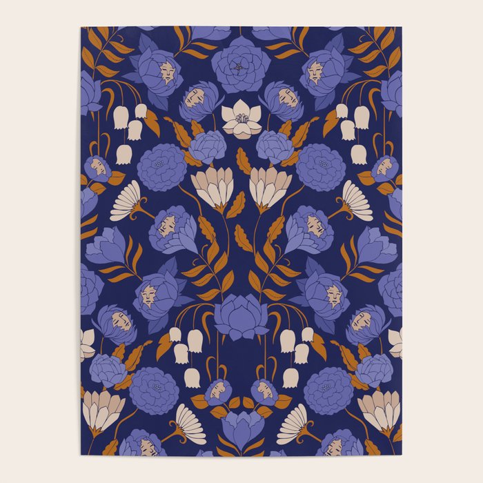 Mystery Blooms {Periwinkle} Poster Gallery Image 1