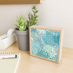 Christmas, Floral Prints, Teal, Blue and Green, Colour Prints Mini Art Print Gallery Image 2