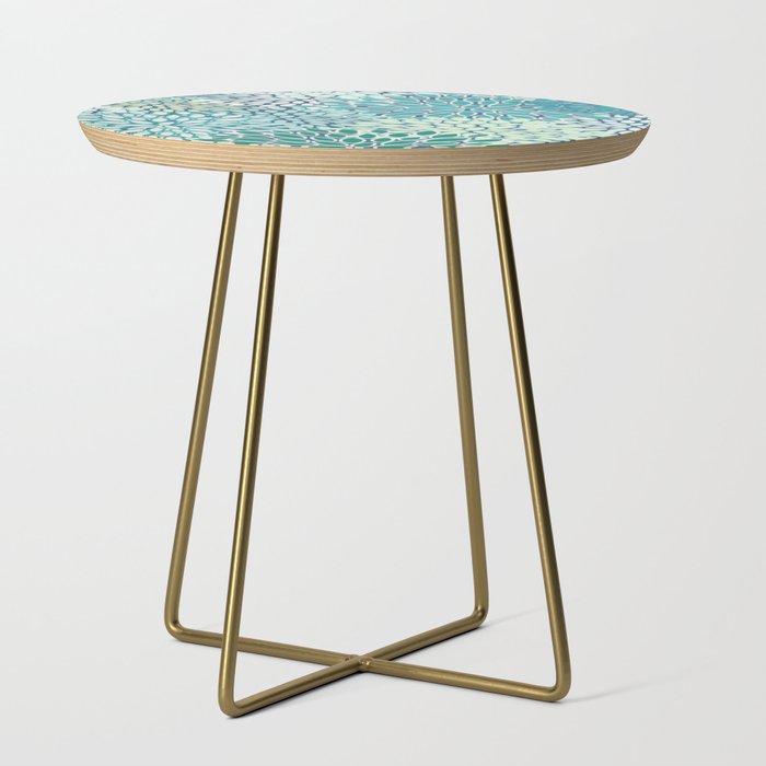Christmas, Floral Prints, Teal, Blue and Green, Colour Prints Side Table Gallery Image 1