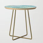 Christmas, Floral Prints, Teal, Blue and Green, Colour Prints Side Table Gallery Image 1