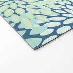 Christmas, Floral Prints, Teal, Blue and Green, Colour Prints Welcome Mat Gallery Image 2