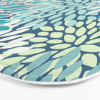 Christmas, Floral Prints, Teal, Blue and Green, Colour Prints Bath Mat Gallery Image 3