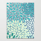 Christmas, Floral Prints, Teal, Blue and Green, Colour Prints Notebook Gallery Image 4