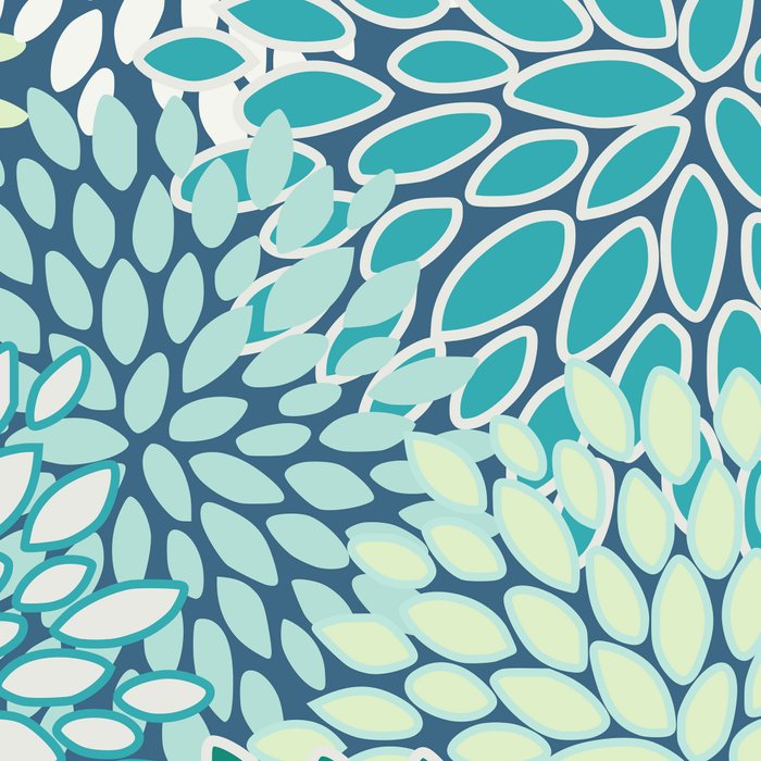 Christmas, Floral Prints, Teal, Blue and Green, Colour Prints Coffee Mug Gallery Image 2