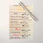 Library Card 23322 Wrapping Paper Gallery Image 1