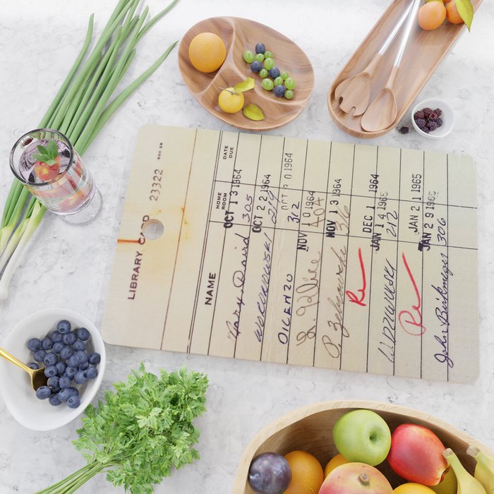 Library Card 23322 Cutting Board Gallery Image 2