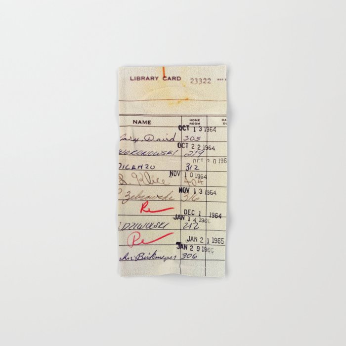 Library Card 23322 Hand & Bath Towel Gallery Image 1
