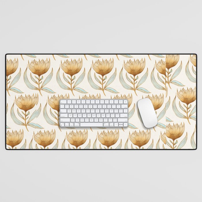 Bohemian Sunflower Pattern Desk Mat Gallery Image 1