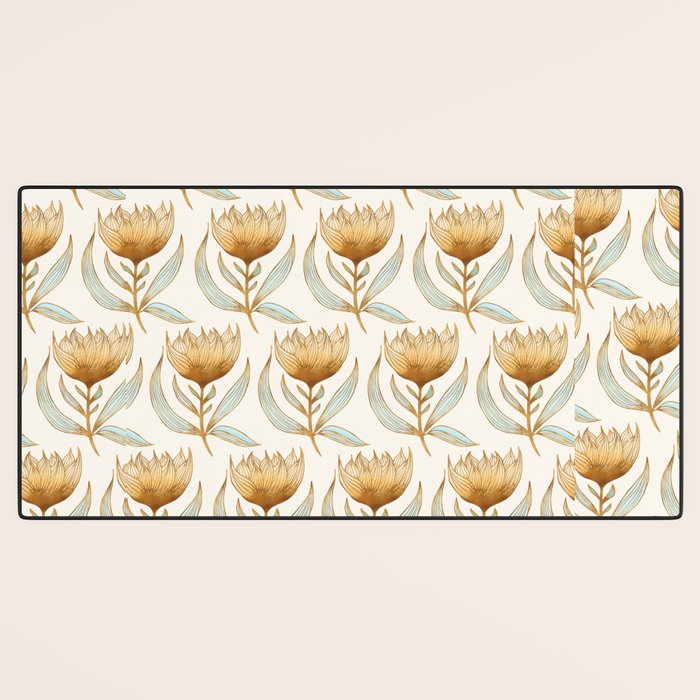 Bohemian Sunflower Pattern Desk Mat Gallery Image 3
