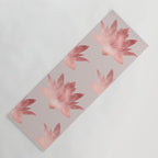 Pink Lotus Flower | Watercolor Texture Yoga Mat Gallery Image 1