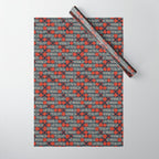 Red & Blue Hand-drawn Pattern #2 Wrapping Paper Gallery Image 1