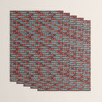 Red & Blue Hand-drawn Pattern #2 Wrapping Paper Gallery Image 3