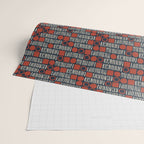 Red & Blue Hand-drawn Pattern #2 Wrapping Paper Gallery Image 2